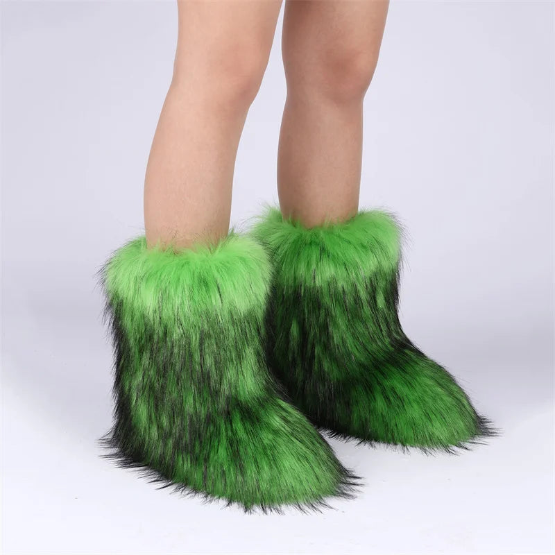 Cozy Mid-Calf Fuzzy Winter Boots