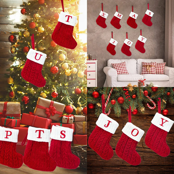 Cozy Knitted Christmas Letter Stocking