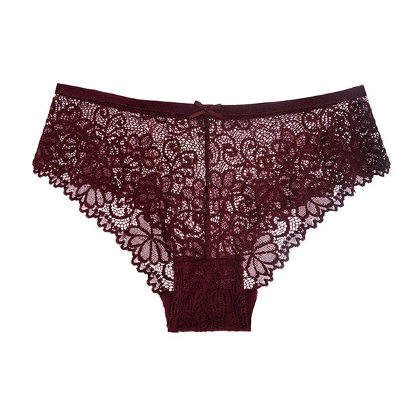 Mesh Lace Low-Rise Briefs