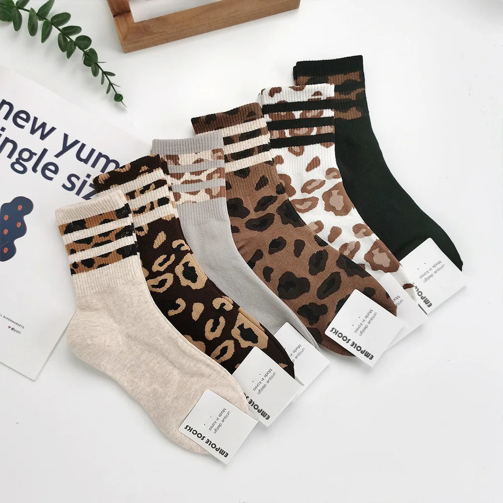 StridePro Leopard Socks