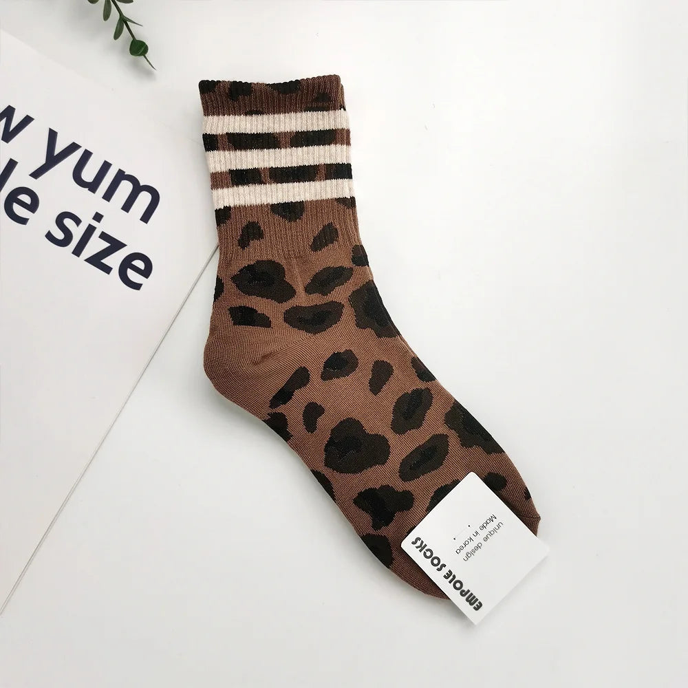 StridePro Leopard Socks