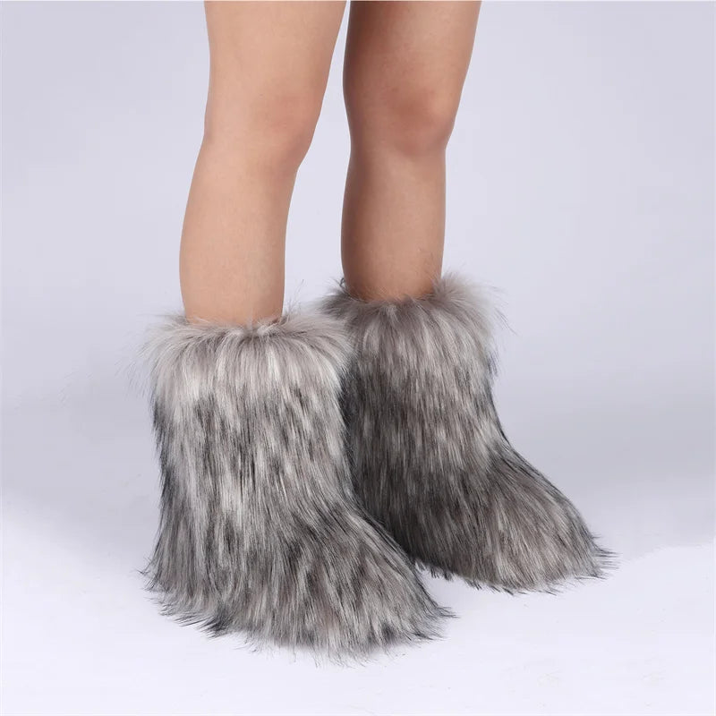 Cozy Mid-Calf Fuzzy Winter Boots