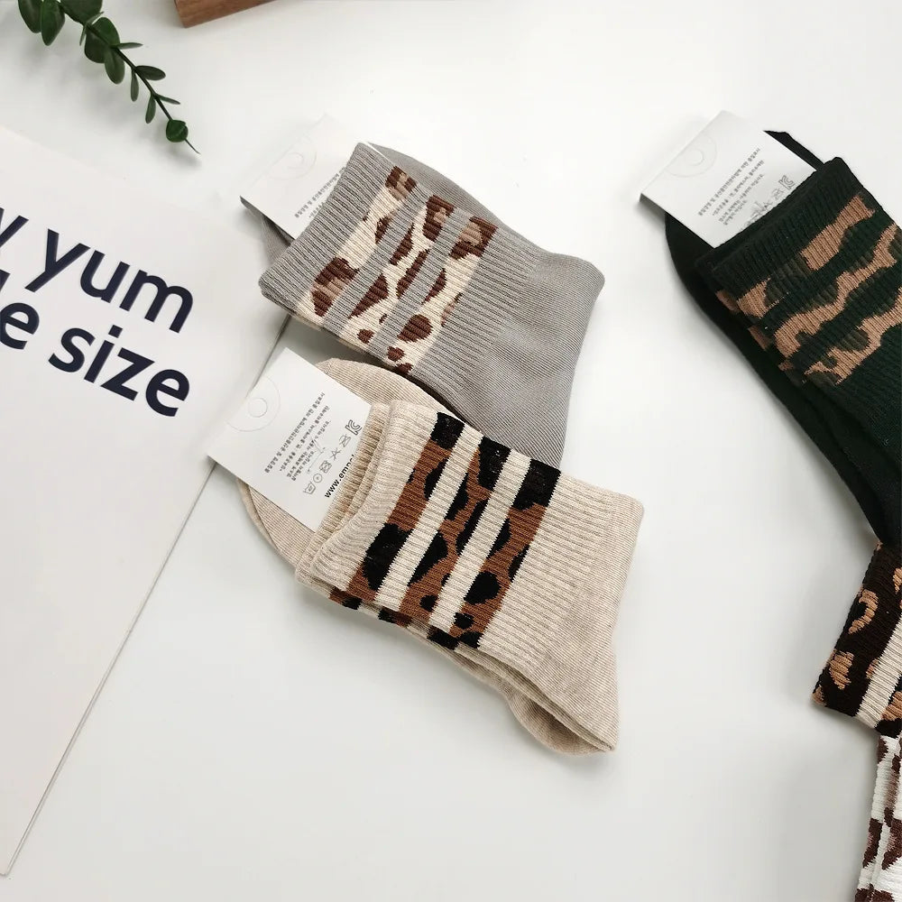 StridePro Leopard Socks